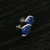 OLIO E ACETO Sterling Silver Lapis Lazuli/Red Snakeskin Jade Petal Earrings OLIO-OA13E12-LY Blue (OA13E11)